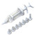 Chef Craft Sugar Cookie Icing Syringe with Tips 9pc 7  Baking Utensil  White