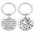 Hazado Always Remember You are Braver Stronger Smarter Than You Think Stainless Steel Inspirational Pendant Keychain Key Ring