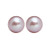 Sterling Silver Stud Freshwater Cultured Pearl Earring Button Handpicked AAA  Quality Pearl  Purple 6 6 5mm