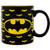 DC Comics Silver Buffalo BN8632 Batman Logo with Bat Pattern 14-Ounce Ceramic Mug, 14 oz. Black/Yellow