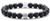 Hamoery Men Women 8mm Tiger Eye Stone Beads Bracelet Elastic Natural Stone Yoga Bracelet Bangle Black Matte Agate