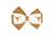 aminco NCAA Texas Longhorns 2 Tone Bow Hair Clip