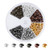 Pandahall 1Box Iron Half Round Open Crimp Beads Covers Knot Covers Beads End Tips for Jewelry Makings