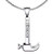 Xusamss Punk Titanium Steel Tool Hammer Pendant Necklace 24inches Link Chain