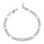 U7 Men Women Stainless Steel Based Figaro Chain 5mm Link Bracelet 21CM Long