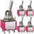 DIYhz Toggle Switch 6 Terminal 3 Position ON Off ON 6MM 3A 250V AC 5A 125V AC Red 5PCS