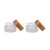 2 Pack 15ml 0 5oz Empty Refillable Round Frosted Glass Cream Jar Cosmetic Storage Container Pot Sample Jars Bottle with Natural Bamboo Lid and Inner Liners for Cream Lotion Lip Balm