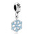 Charmed Craft Christmas Snowflake Charms Crystal Charms Dangle Beads for Snake Chain Bracelets  Blue