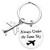 Long Distance Relationship Gifts Always Under The Same Sky Keyring Best Friend Key chain Gift for Her Him Husband Wife Boyfriend Girlfriend Couple Friendship Keychains Airplane Keychain Pilot Gifts