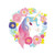 WAFT YEARN Cartoons Unicorn Decals for Girls Room Playroom Nursery Decor Wall Stickers Decoration for Kids and Toddlers Bedroom  Unicorn 3