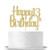 Happy 13th Birthday Cake Topper  Gold Glitter Thirteen Anniversary Party Cake Decorations Supplies