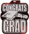 Printed Foil Congrats Grad Cutout  red  Party Accessory   1 count