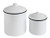Creative Co-Op Enameled Canister Set, White