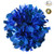 PUZINE 2pack 12  Cheerleading Metallic Foil   Plastic Ring Pom Poms Cheerleading Poms  80g   Blue