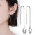 STLG 925 Sterling Silver Wave Cuff Earrings Wrap Tassel Earrings Threader Earrings For Women