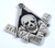 Mason Masonic auto Emblem with Skull Chrome Black 3  Metal car 3D Decal MAS17