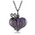 PESOENTH Healing Amethyst Crystal Heart Stone Pendant Necklace Women Purple Heart Love Gemstone Reiki Chakra Pendant Vintage Wire Wrapped Necklace Jewelry