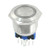 12V Green LED DPST 22mm Momentary Stainless Steel Push Button Switch