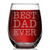 Shop4Ever Best Dad Ever Laser Engraved Stemless Wine Glass