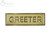 Badge Greeter Magnetic Gold  5 8 x 2 1 8
