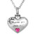 CoolJewelry Urn Necklace for Ashes Love Heart Pet Footprint Cremation Memorial Pendant Love You Forever Keepsake Stainless Steel Jewelry