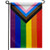Gmeitoey Progress Pride Rainbow Garden Flag  Double Side Inclusive POC LGBTQ Community All Pride 2020 Gay Pride Lesbian Yard Flags Banner 12 5x18 inch