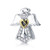 MallDou Jewelry Angel Wing Charm 18K Gold Plated Bead Charms for Pandora Charms Bracelet Necklace