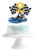 Checkered Flag 2nd Cake Topper   Race Car Theme Second Birthday Dessert Glitter Cake Supplies   Boy s Two Years Old Disney s Cars Party Decoration