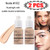 2Pcs Matte Oil Control Concealer Foundation Cream Concealer Cover Cream Long Lasting Moisturizing Base Liquid Foundation Flawless Colour Changing Foundation for women girls 102
