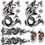 Leoars Tribal Dargon Totem Temporary Tattoos  Totem Full Sleeve Tattoo Sticker  Big Fake Dragon Tattoo  Small Animal Totem Tattoos for Men Women Body Art Makeup  6 Sheet