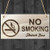 WEIMEILD No Smoking Thank You Smoking Area Garden Pub Plaque Wooden Smoking Area Sign  5x10 inches