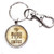 My Blood Type Is Coffee   Silver Keychain with Glass Image  Large Lobster Claw