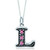 LovelyJewelry Pink Letter L Alphabet Initial Charms Bead Necklace Pendant
