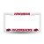 Tag Express NCAA Arkansas Razorbacks Plastic License Plate Frame   White