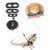 ADOGGYGO Bearded Dragon Lizard Leash Harness Hat Set   Bearded Dragon Clothe Straw Hat   3 Pack Reptile Harness Leash for Bearded Dragon Lizard  L  Black Harness