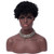WGPFWIG Short Curly Kinky Black Wigs for Black Women Fluffy Wavy Black Synthetic Hair Wig Natural Wigs  XJ05