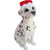 Sandicast Black Dalmatian with Santa Hat Christmas Ornament