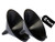 Always23 8  Jumbo Plastic Funnel  Set of 2 Large Funnel  Black