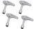 Lheng 4Pcs Triangle Key 9mm 0 35? Control Cabinet Key Valve Meter Electric Cabinet Spanner Key for Panel Lock