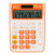 Calculator  Deli Standard Function Desktop Basic Calculators with 12 Digit Large LCD Display  Solar Battery Dual Power Office Calculator  Orange