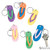 Rhode Island Novelty Flip Flop Luau Sandal Key Chains  25 Pack