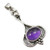 SilverStarJewel Purple Oval Amethyst Antique Look Pendant 1 5  Sterling Silver SilverStarJewel Purple Oval Amethyst Antique Look Pendant 1 5  Sterling Silver