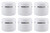 XINGZI 6PCS White 8 Oz  250ml  Cosmetic Jars with Liners and Dome Lids Empty Refillable Plastic Face Cream Lip Balm Lotion Scrubs Oils Storage Container Pot Case