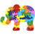Monique Cartoon Elephant Wooden Puzzles Numbers 123 and Alphabets ABC Jigsaw Puzzles Early Educational Building Blocks Toy
