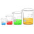 Glass Beakers Set Borosilicate Graduated Measuring Low Form Beaker 4 Sizes 10ml 50ml 100ml 250ml