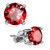 UHIBROS Sterling Silver Birthstone Stud Earrings Round Cubic Zirconia Diamond January