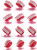 Dazzling Toys Wind up Walking Babbling Teeth 12 Pack
