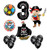 Mayflower Products Pirate 3rd Birthday Party Supplies Balloon Bouquet Decorations