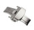 RECHERE 22mm Silver Brushed Matte Push Button Butterfly Deployment Clasp for Leather Watch Band Strap