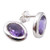 SilverStarJewel 925 Solid Silver Purple Amethyst tcw 2 6 February Birthstone Earrings 1 cm